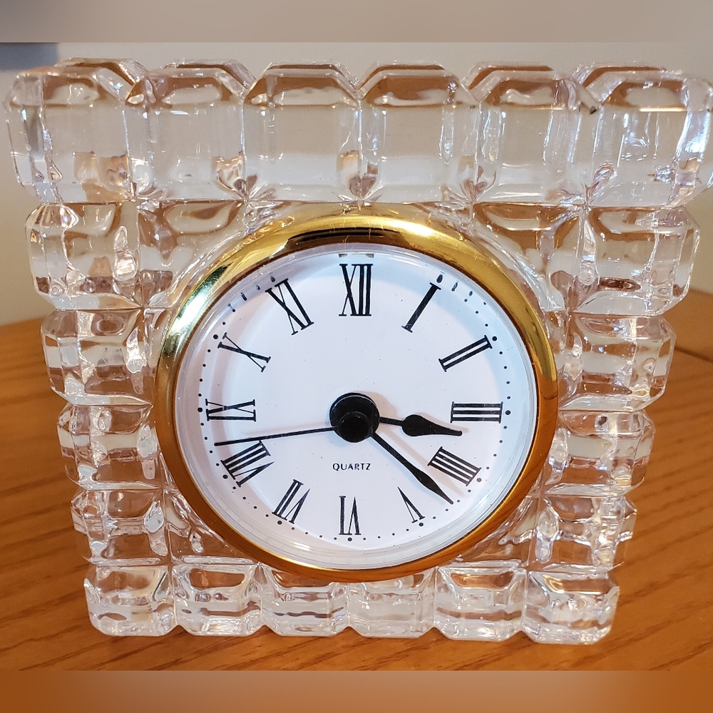 BADASH Crystal Quarts Clock. Original Box